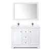 Custom image for White with Polished Chrome Trim / White Cultured Marble / 46