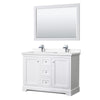 Custom image for White with Polished Chrome Trim / White Cultured Marble / 46