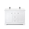 Custom image for White with Polished Chrome Trim / White Cultured Marble / No Mirror