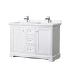 Custom image for White with Polished Chrome Trim / White Cultured Marble / No Mirror