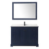Custom image for Dark Blue with Matte Black Trim / Carrara Cultured Marble / 46