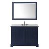 Custom image for Dark Blue with Matte Black Trim / White Carrara Marble / 46