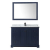 Custom image for Dark Blue with Matte Black Trim / White Carrara Marble / 46