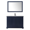 Custom image for Dark Blue with Matte Black Trim / White Cultured Marble / 46