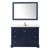 Custom image for Dark Blue with Polished Chrome Trim / Carrara Cultured Marble / 46