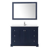Custom image for Dark Blue with Polished Chrome Trim / White Cultured Marble / 46