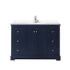 Custom image for Dark Blue with Polished Chrome Trim / White Cultured Marble / No Mirror