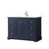 Custom image for Dark Blue with Polished Chrome Trim / White Quartz / No Mirror