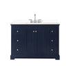 Custom image for Dark Blue with Polished Chrome Trim / White Quartz / No Mirror