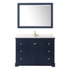 Custom image for Dark Blue with Brushed Gold Trim / Carrara Cultured Marble / 46