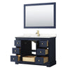 Custom image for Dark Blue with Brushed Gold Trim / Carrara Cultured Marble / 46