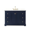 Custom image for Dark Blue with Brushed Gold Trim / Giotto Quartz / No Mirror
