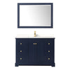 Custom image for Dark Blue with Brushed Gold Trim / White Quartz / 46
