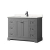 Custom image for Dark Gray with Matte Black Trim / Carrara Cultured Marble / No Mirror