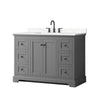 Custom image for Dark Gray with Matte Black Trim / Carrara Cultured Marble / No Mirror