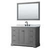 Custom image for Dark Gray with Matte Black Trim / White Carrara Marble / 46