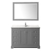 Custom image for Dark Gray with Polished Chrome Trim / Carrara Cultured Marble / 46