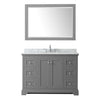 Custom image for Dark Gray with Polished Chrome Trim / White Carrara Marble / 46