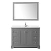 Custom image for Dark Gray with Polished Chrome Trim / White Cultured Marble / 46