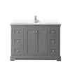 Custom image for Dark Gray with Polished Chrome Trim / White Cultured Marble / No Mirror