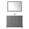 Custom image for Dark Gray with Polished Chrome Trim / White Quartz / 46