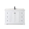 Custom image for White with Matte Black Trim / Carrara Cultured Marble / No Mirror