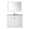 Custom image for White with Matte Black Trim / White Carrara Marble / 46