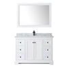 Custom image for White with Matte Black Trim / White Carrara Marble / 46