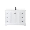 Custom image for White with Matte Black Trim / White Cultured Marble / No Mirror