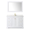 Custom image for White with Brushed Gold Trim / Carrara Cultured Marble / 46