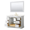 Custom image for White with Brushed Gold Trim / Carrara Cultured Marble / 46