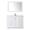 Custom image for White with Polished Chrome Trim / Carrara Cultured Marble / 46