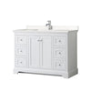 Custom image for White with Polished Chrome Trim / Carrara Cultured Marble / No Mirror