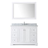 Custom image for White with Polished Chrome Trim / White Carrara Marble / 46