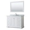 Custom image for White with Polished Chrome Trim / White Carrara Marble / 46