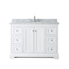 Custom image for White with Polished Chrome Trim / White Carrara Marble / No Mirror