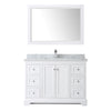 Custom image for White with Polished Chrome Trim / White Carrara Marble / 46