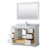 Custom image for White with Polished Chrome Trim / White Carrara Marble / 46