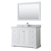 Custom image for White with Polished Chrome Trim / White Carrara Marble / 46