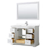 Custom image for White with Polished Chrome Trim / White Cultured Marble / 46