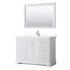 Custom image for White with Polished Chrome Trim / White Cultured Marble / 46