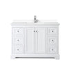 Custom image for White with Polished Chrome Trim / White Cultured Marble / No Mirror