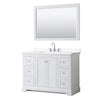 Custom image for White with Polished Chrome Trim / White Cultured Marble / 46