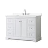 Custom image for White with Polished Chrome Trim / White Cultured Marble / No Mirror