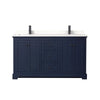 Custom image for Dark Blue with Matte Black Trim / White Quartz / No Mirror