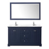 Custom image for Dark Blue with Polished Chrome Trim / White Cultured Marble / 58