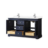 Custom image for Dark Blue with Polished Chrome Trim / White Cultured Marble / No Mirror