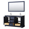 Custom image for Dark Blue with Polished Chrome Trim / White Quartz / 58