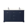 Custom image for Dark Blue with Polished Chrome Trim / White Quartz / No Mirror