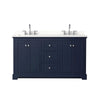Custom image for Dark Blue with Polished Chrome Trim / White Quartz / No Mirror